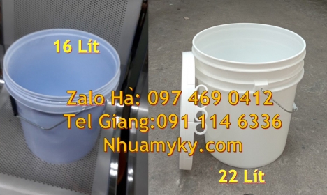 Giá bán Xô nhựa 3.8 lit, thùng nhựa 5 lít, vỏ thùng sơn giá rẻ, thùng sơn 10 lít, thùng nhựa 19 l