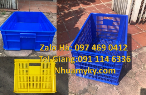 thùng nhựa đựng trái cây, Giỏ nhựa, rổ nhựa, Thùng nhựa đặc B3, thùng nhựa đựng thủy sản, Sóng nhựa