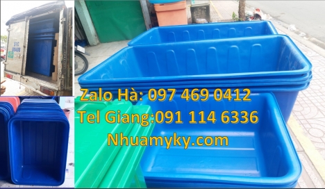 Thùng nhựa tròn đựng hàng hóa, Thùng chữ nhật 1000 lít, thùng nhựa vuông 750 lít, thùng nhựa