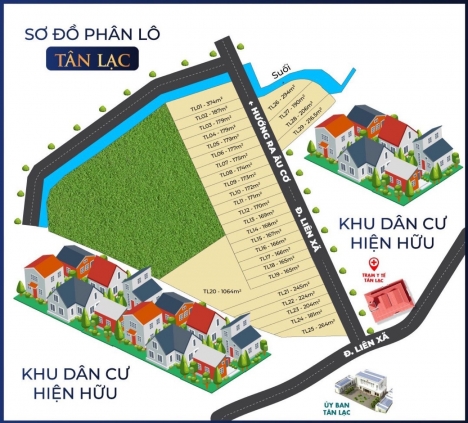 Bán đất Tân Lạc, Bảo Lâm, Lâm Đồng. Diện tích 181m2, 100m2 TC, giá 1 tỷ 050 triệu
