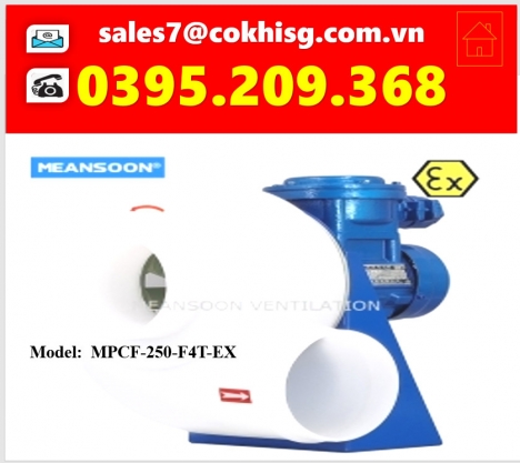 QUẠT HÚT CHỊU ACID TỐC ĐỘ THẤP.