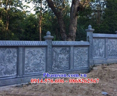 6584  tường rào lan can khu nhà mồ bằng đá đẹp