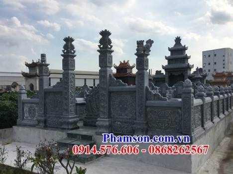 6584  tường rào lan can khu nhà mồ bằng đá đẹp