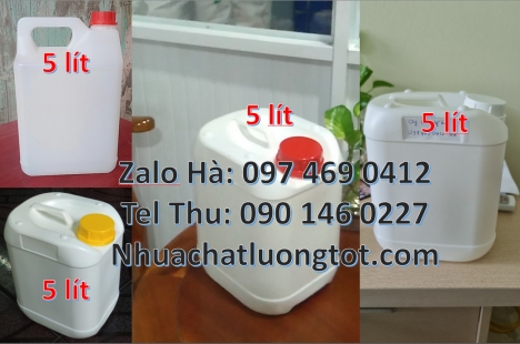 can vòi nhấn 4l đựng nước rửa chén, can 5l đựng thuốc tẩy, can nhựa, can nhựa rẻ, Can 0.5l vuông, Ca