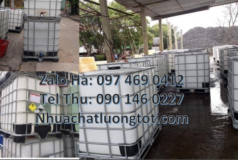 Thùng IBC 1000l mới, bồn 1000 lít cũ, tank nhựa 1000l đựng hóa chất, thùng nhựa 1000L đựng axit, bồn