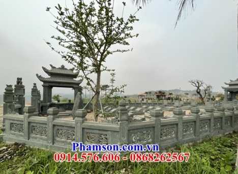 5874 Mẫu tường rào đá lăng mộ đẹp