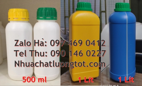 Chai nhựa đựng thuốc thú y, chai nhựa đựng thuốc thủy sản, chai nhựa đựng nông dược, chai nhựa trong