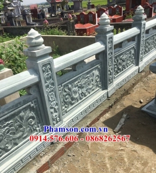 5874 Mẫu tường rào đá lăng mộ đẹp