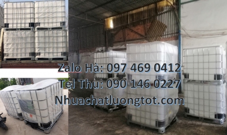 Thùng IBC 1000l mới, bồn 1000 lít cũ, tank nhựa 1000l đựng hóa chất, thùng nhựa 1000L đựng axit, bồn