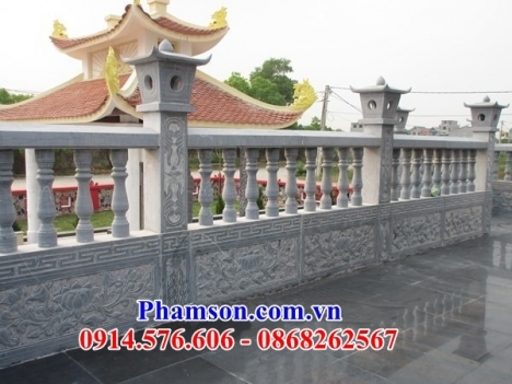 5874 Mẫu tường rào đá lăng mộ đẹp