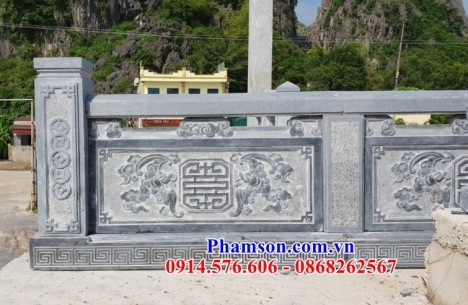 5874 Mẫu tường rào đá lăng mộ đẹp
