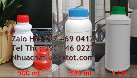 Chai nhựa đựng thuốc thú y, chai nhựa đựng thuốc thủy sản, chai nhựa đựng nông dược, chai nhựa trong