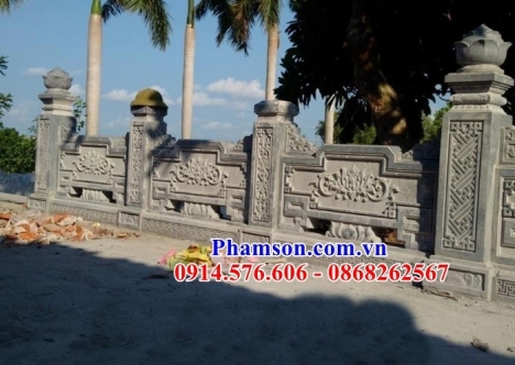 6584  tường rào lan can khu nhà mồ bằng đá đẹp