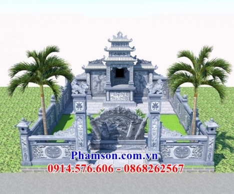 5874 Mẫu tường rào đá lăng mộ đẹp