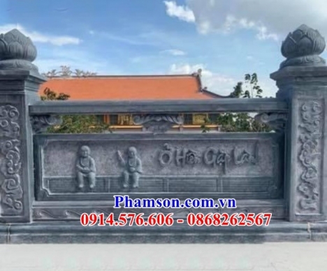 6584  tường rào lan can khu nhà mồ bằng đá đẹp