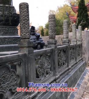 6584  tường rào lan can khu nhà mồ bằng đá đẹp