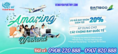 Bamboo giảm tới 20% vé bay cho nhóm từ 02 người 