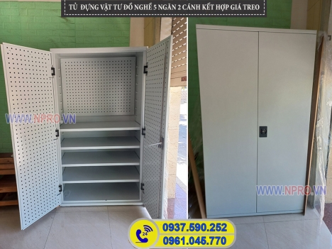 Tủ dụng cụ đựng vật tư đồ nghề 5 ngăn 2 cánh