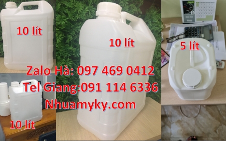 Can nhựa 5l vuông đựng phân bón. Can gia sỉ, Can 1 lít đựng axit, Can 1l quay, can 2l vòi nhấn, can