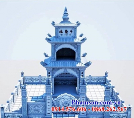 0033+ Mộ đá lục bát giác thờ tro cốt – lâm đồng