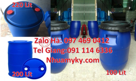 Thùng Phuy 100 Lít, Thùng Phi 30 Lít, Thùng phi 30l nắp mở, Phuy nhựa 220 lít nắp mở, Giá bán thùng
