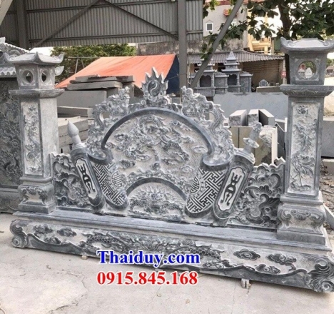 258 Mẫu cuốn thư đá nhà mồ – bình phong đẹp