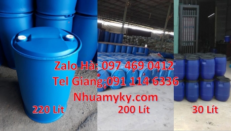 Thùng Phuy 100 Lít, Thùng Phi 30 Lít, Thùng phi 30l nắp mở, Phuy nhựa 220 lít nắp mở, Giá bán thùng