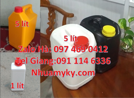 Can nhựa 5l vuông đựng phân bón. Can gia sỉ, Can 1 lít đựng axit, Can 1l quay, can 2l vòi nhấn, can