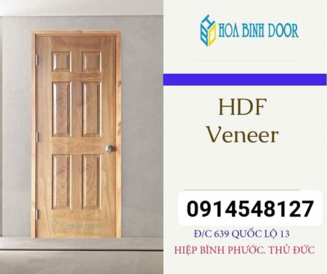 Cửa gỗ phòng ngủ HDF Veneer tại Bình Dương