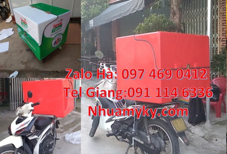 Giá thùng nhựa giao hàng, Thùng giữ nhiệt xe máy, Thùng giao hàng, thùng vận chuyển hàng online, Thù