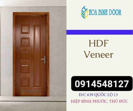 Cửa gỗ phòng ngủ HDF Veneer tại Bình Dương