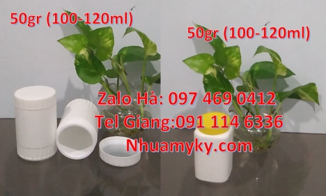 Hũ 50 gr, hũ 50gr, hũ pet 200g, hũ nhựa đựng gia vị 200gr, hũ nhựa 250 gram vuông, hũ nhựa 250 gram