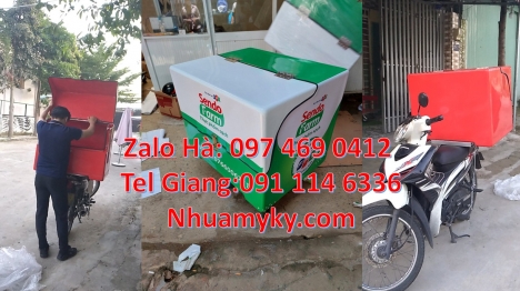 Giá thùng nhựa giao hàng, Thùng giữ nhiệt xe máy, Thùng giao hàng, thùng vận chuyển hàng online, Thù
