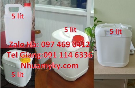 Can nhựa 5l vuông đựng phân bón. Can gia sỉ, Can 1 lít đựng axit, Can 1l quay, can 2l vòi nhấn, can