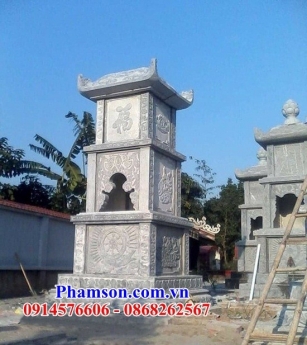 0033+ Mộ đá lục bát giác thờ tro cốt – lâm đồng
