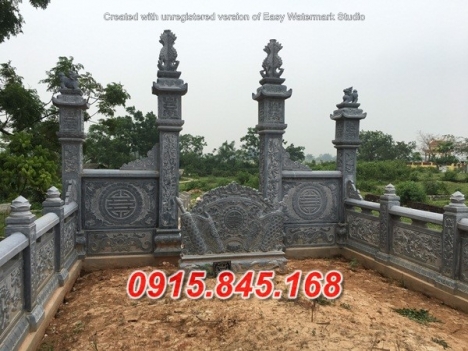 9755 Lan can tường bao hàng rào đá