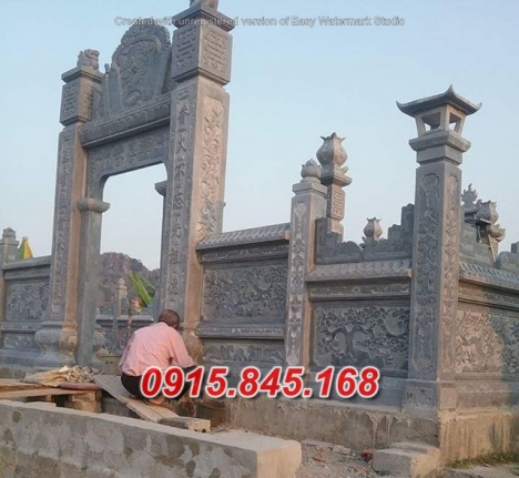 9755 Lan can tường bao hàng rào đá