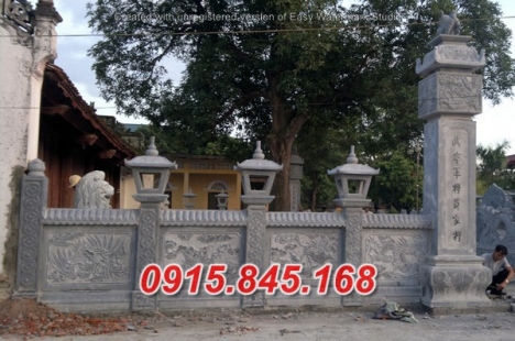 9755 Lan can tường bao hàng rào đá