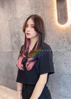 Nhuộm tóc màu nâu tây tôn da sáng với tone màu trầm Tiệp Nguyễn Hair Salon