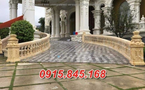 9755 Lan can tường bao hàng rào đá