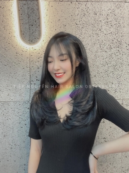 Nhuộm tóc màu nâu tây đẹp tôn da cho nàng mặt tròn siêu sáng Tiệp Nguyễn Hair Salon