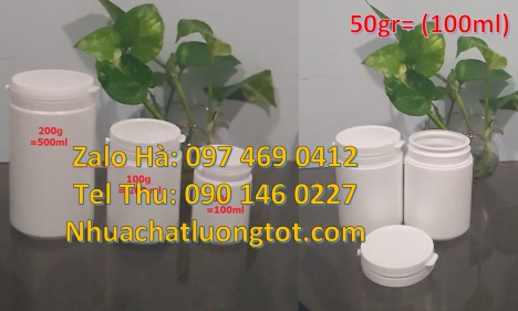 Hũ 50gr, hũ đựng kem 100g, hũ kem body 200g hũ pet nhựa 200gr, hũ 250 gram đựng bánh kẹo, hũ nhựa 2