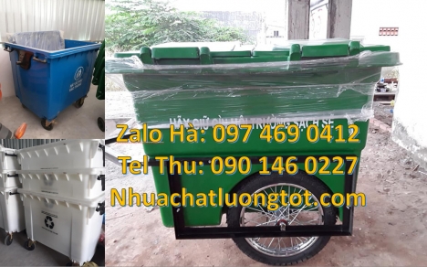 Xe tải thu gom rác, báo giá xe đẩy rác 1000 lít Xe gom rác, Xe gom rác 500L, Xe thu gom rác đẩy tay