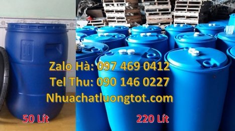 Thùng Phuy 50 Lít, Phuy nhựa 120 lít, Phuy nhựa 150 lít nắp mở Thùng phi 220l nắp kín, Thùng phuy nh