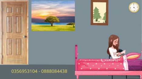 Cửa gỗ công nghiệp HDF Veneer tại Bình Thạnh