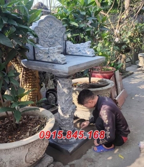 974  Long an + bán am tháp thờ tro cốt đá đẹp