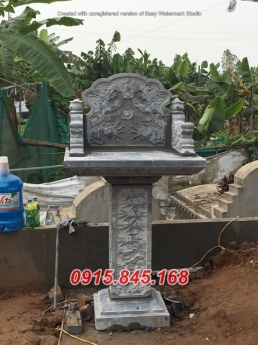 974  Long an + bán am tháp thờ tro cốt đá đẹp