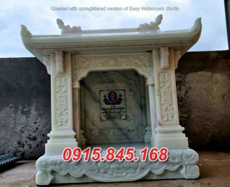 974  Long an + bán am tháp thờ tro cốt đá đẹp