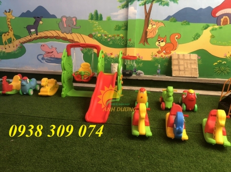 Bộ cầu trượt con voi, bộ cầu trượt con gấu dành cho bé