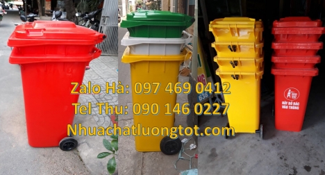 Thùng rác 120l nắp kín, Xe rác 120l 240l, thùng rác 60 lít có bánh xe, Thùng rác 60 lít, Thu